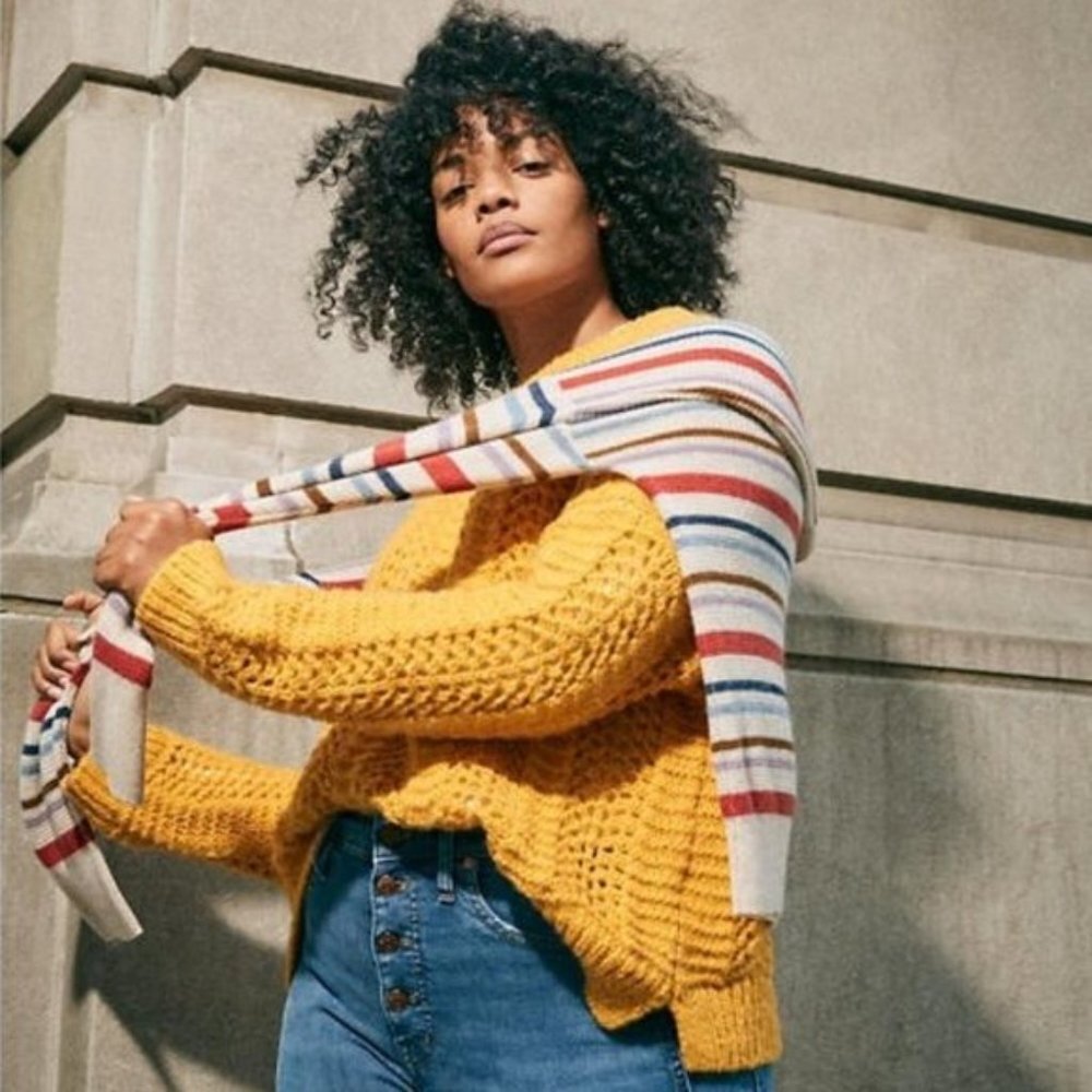 Madewell Windemere Pointelle Pullover Sweater